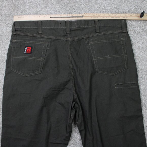 Wrangler Riggs Workwear Technician Pants Mens 42x32 Brown 100% Cotton Straight - Picture 7 of 13